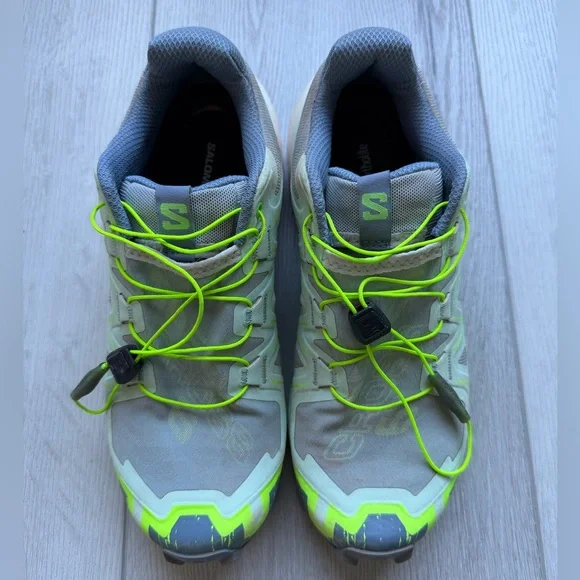 Salomon SpeedCross 6 Green and Gray Trail Running Shoes Size 7 - Picture 3 of 8